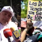 El video de colectivo chavista que llegó a plena protesta de trabajadores exigiendo los permisos