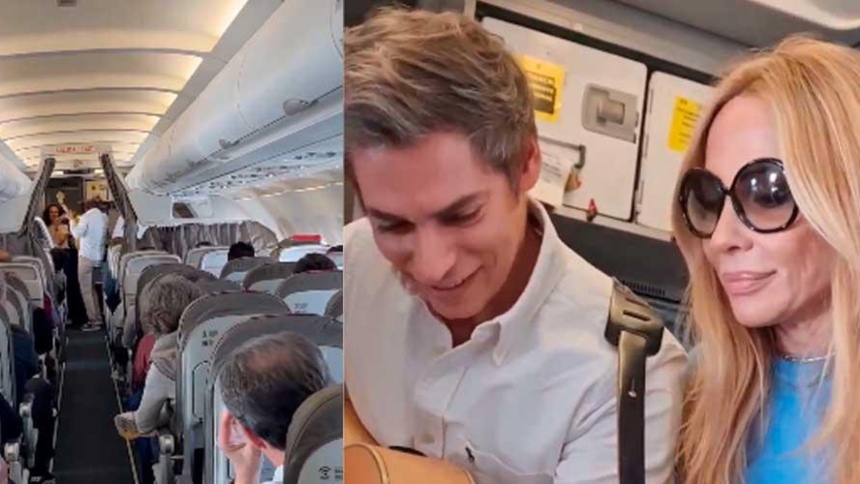 El video viral de Carlos Baute cantando en un avión durante una turbulencia