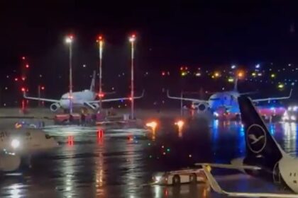 VIDEO: Un hombre ingresó a la pista del aeropuerto de Hamburgo y le prendió fuego