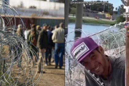 “Si quiere me devuelvo”, esas fueron las palabras de un migrante venezolano. Quería migrar a EEUU, pero quedó atrapado en alambres de púas.  