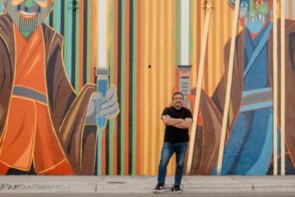 En homenaje a Jesús Soto y Carlos Cruz-Diez es el mural realizado en Miami (EEUU) del caricaturista venezolano Eduardo Sanabria, EDO. 